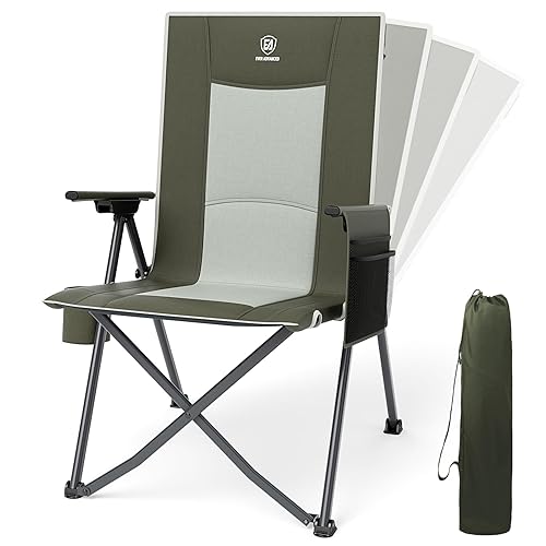 EVER ADVANCED Reclining Camping Chairs for Adult Lightweight, Folding Recliner