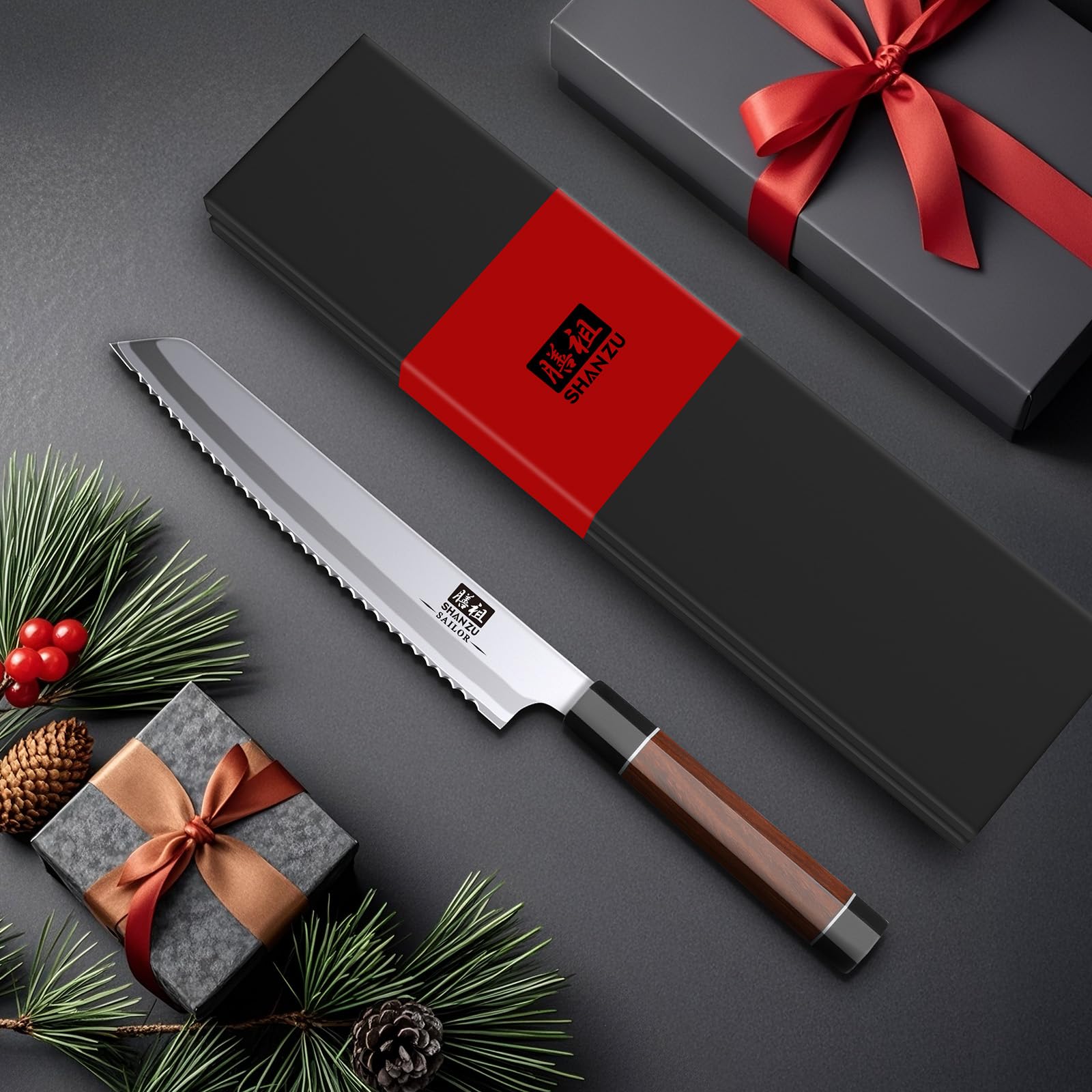 SHAN ZU 8 Inch Bread Knife - Japanese Steel -7 SHAN ZU 8 Inch Bread Knife - Japanese Steel -7