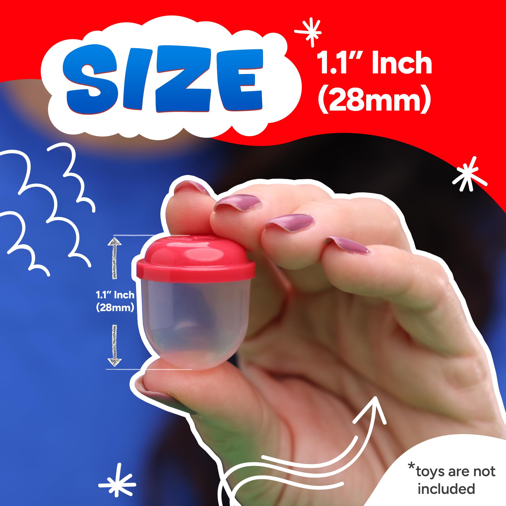 Capsule Vending Machine Translucent Acorn Capsules Empty 30 pcs 1.1 inch - Gumball Machine Capsules Refill Bulk Party Favors - Easter Basket Stuffers - DIY Craft Supplies