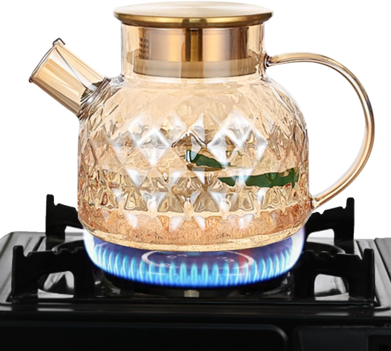 Tetera de cristal con infusor extraíble, hervidor de té seguro para ...