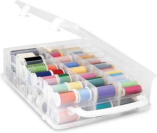 Miniatura 7 de Dritz Caja de almacenamiento de hilo 13X10X3, Transparente