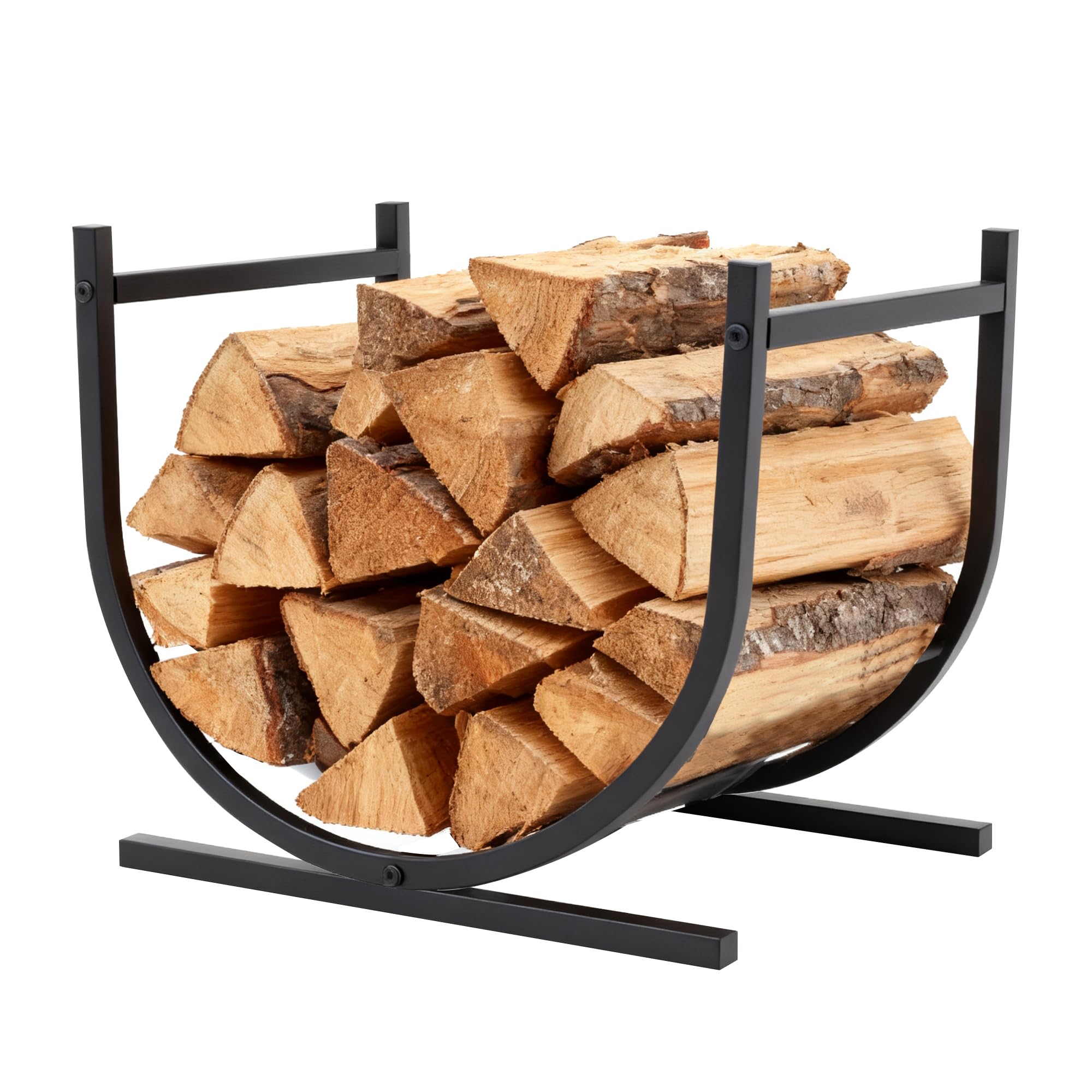 DUMOS 17 Inch Firewood Rack Outdoor, Small Fire Wood Holder Indoors