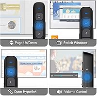 Vista 6 de Clicker de presentación, Clicker para presentaciones de PowerPoint, Clicker de PowerPoint con puntero para presentaciones, control remoto de Negro
