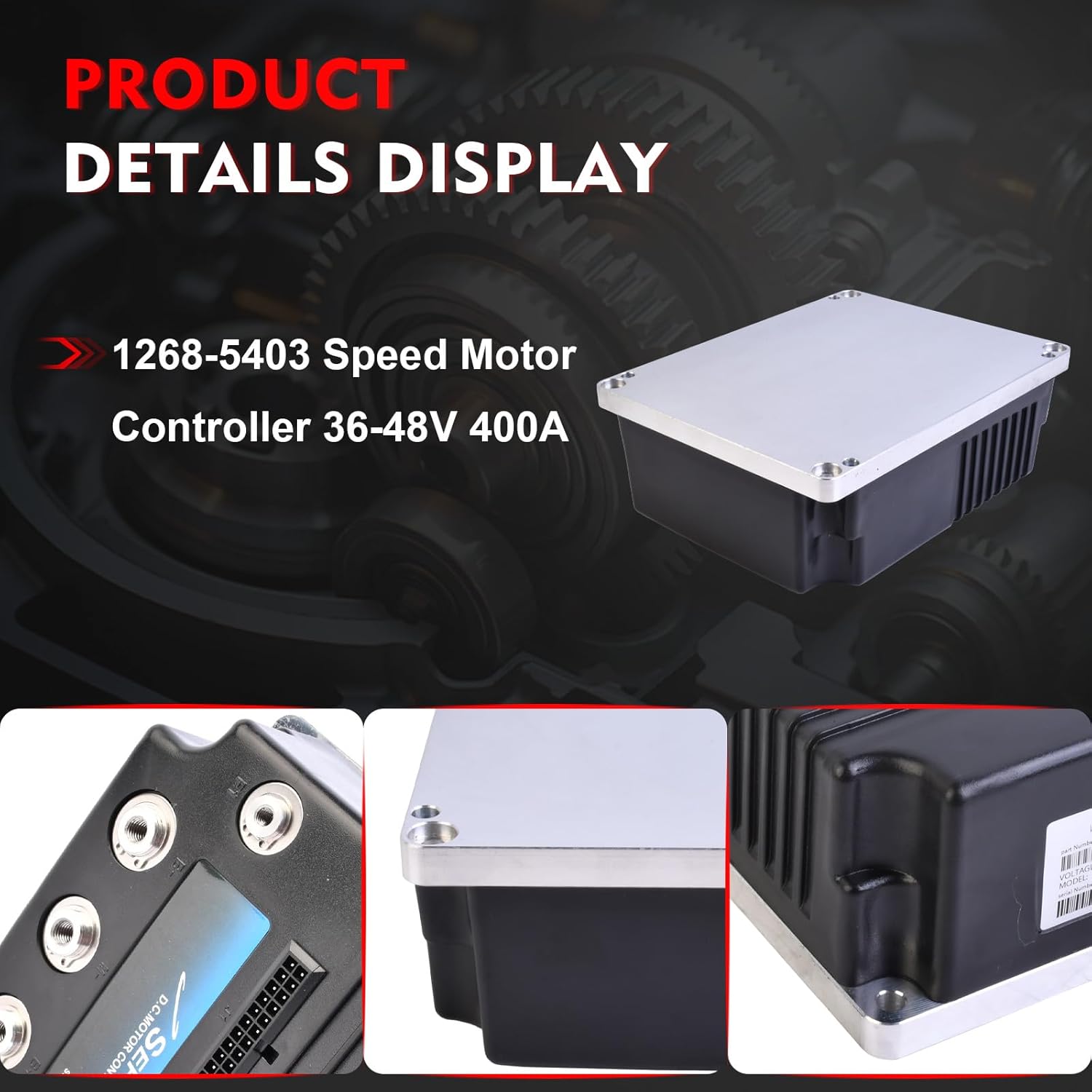 1268-5403 Speed Motor Controller 36-48V 400A Compatible with Curtis 1268 DC SepEx Motor Controller EZ-GO Golf Carts Club Car Replace 12685403
