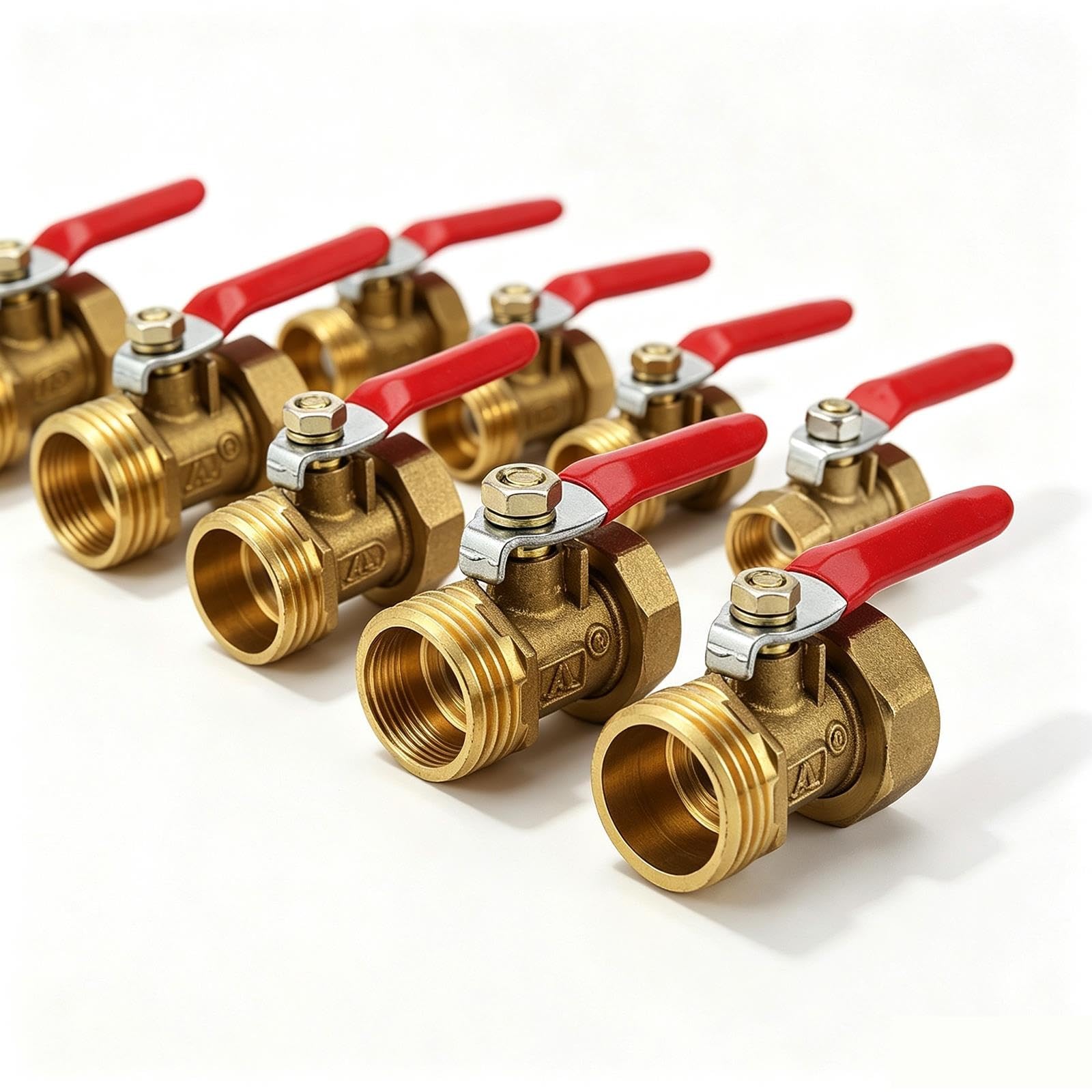 Valvola a sfera comune in ottone interna ed esterna.(0.5 inch 10pcs)