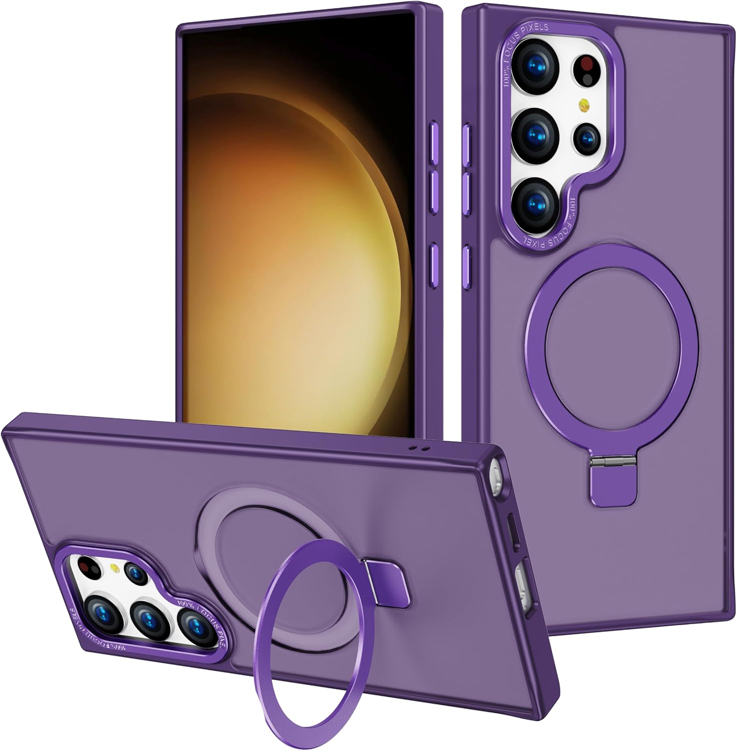 جراب مغناطيسي متوافق مع سامسونج جالاكسي S23 الترا، غطاء جوال ش... - view 1