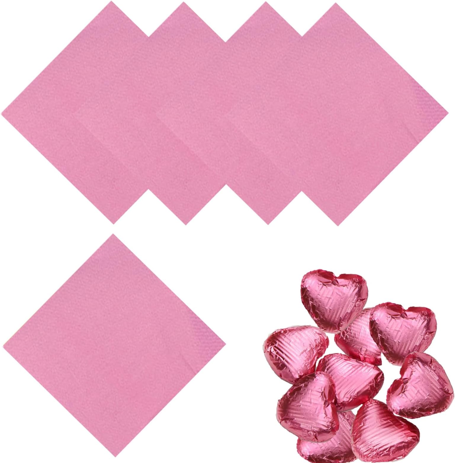 Amazon.com: Candy Molds N More 3 x 3 inch Pink Confectionery Foil ...