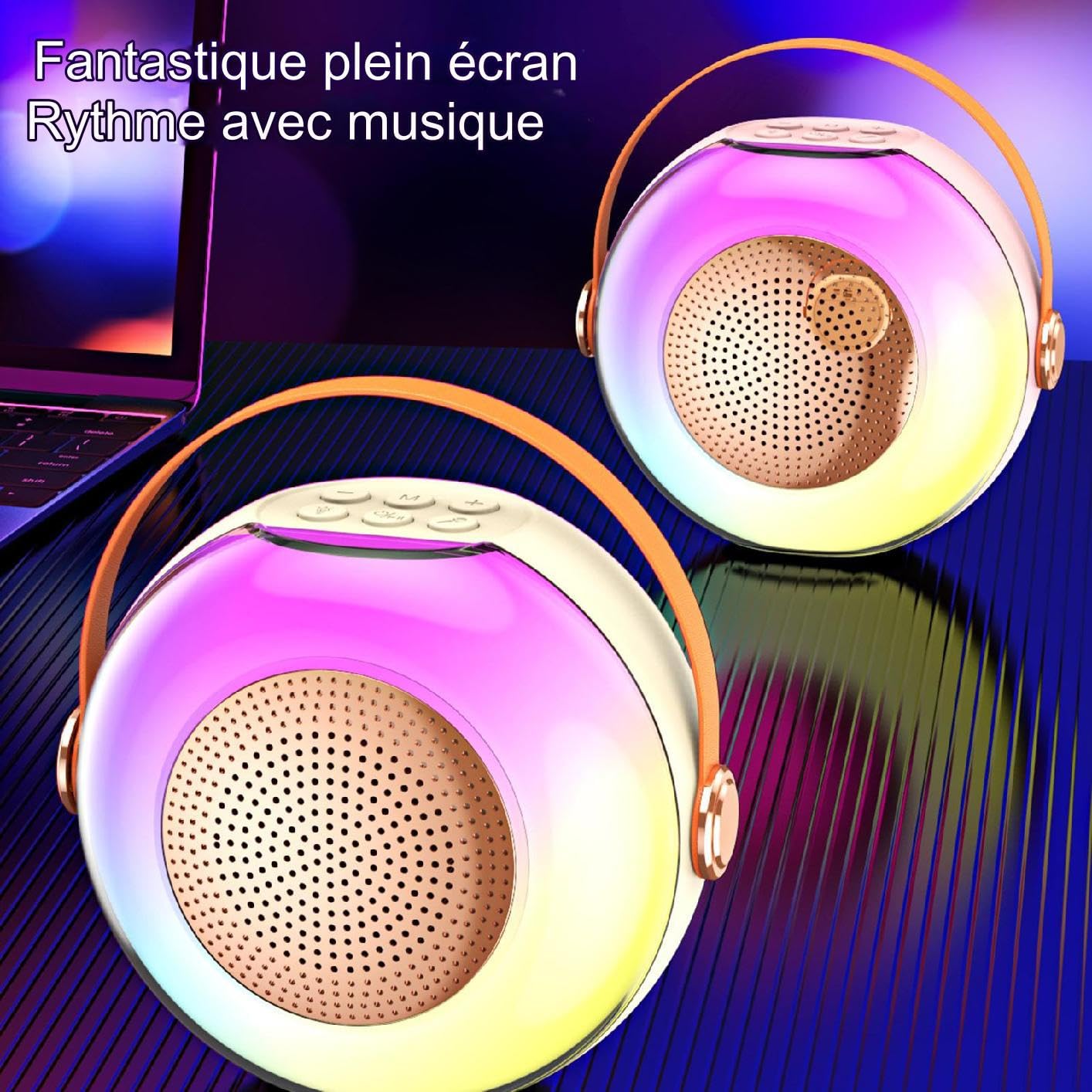 Machine à Karaoké Boîtier Sonore avec 2 Microphones