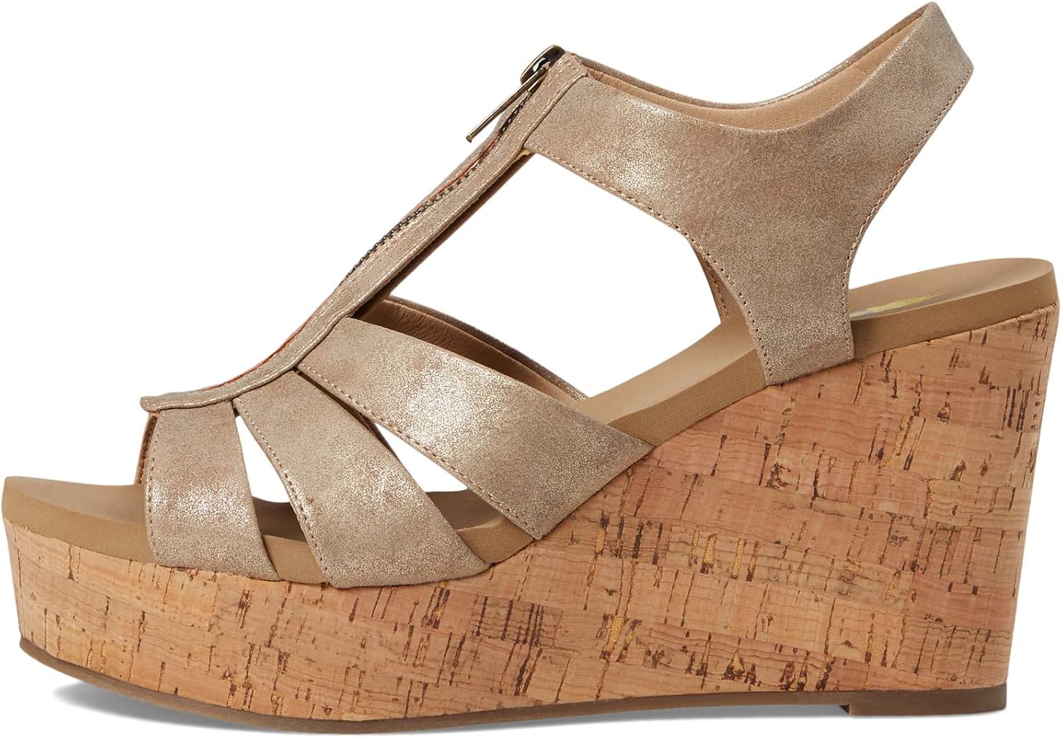VOLATILE Women's Loredo Wedge Sandal, Beige, 10M