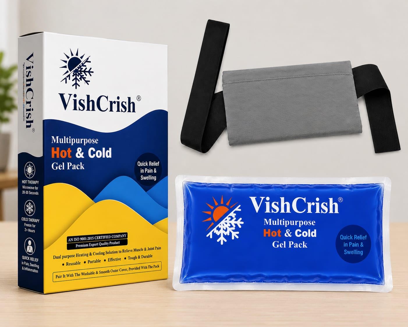 é pipius DUAL COOL GEL 200g VishCrish Hot & Cold Gel Pack (Pack of 1) | Hot & Cold Therapy