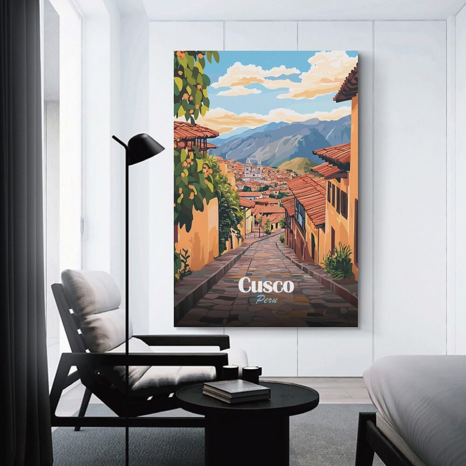 Junmoney Room Decor Wall Art Cusco, Peru Cityscape(2), 20x30inch(50x75cm), for Hallway, Bedroom Or Modern Interiors, Gift Idea for Housewarming And Birthdays