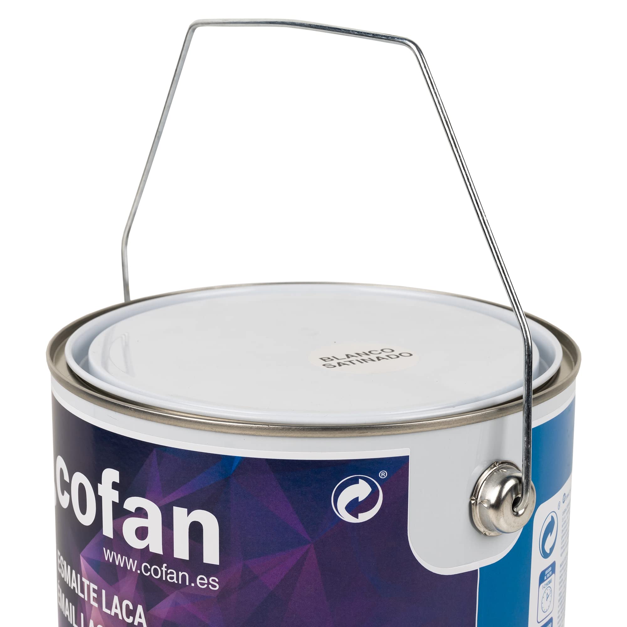 Cofan Smalto Lacca Acqua | Colore Bianco Satinato | Flacone da 4 litri