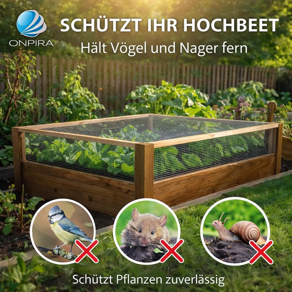 ONPIRA® Fliegennetz Meterware Edelstahl oder Aluminium Rostfrei & Katzensicher – Insektenschutz für Fenster & Türen in Silber oder Schwarz, Zuschneidbar & wetterfest (Edelstahl, 100cm x 2m)