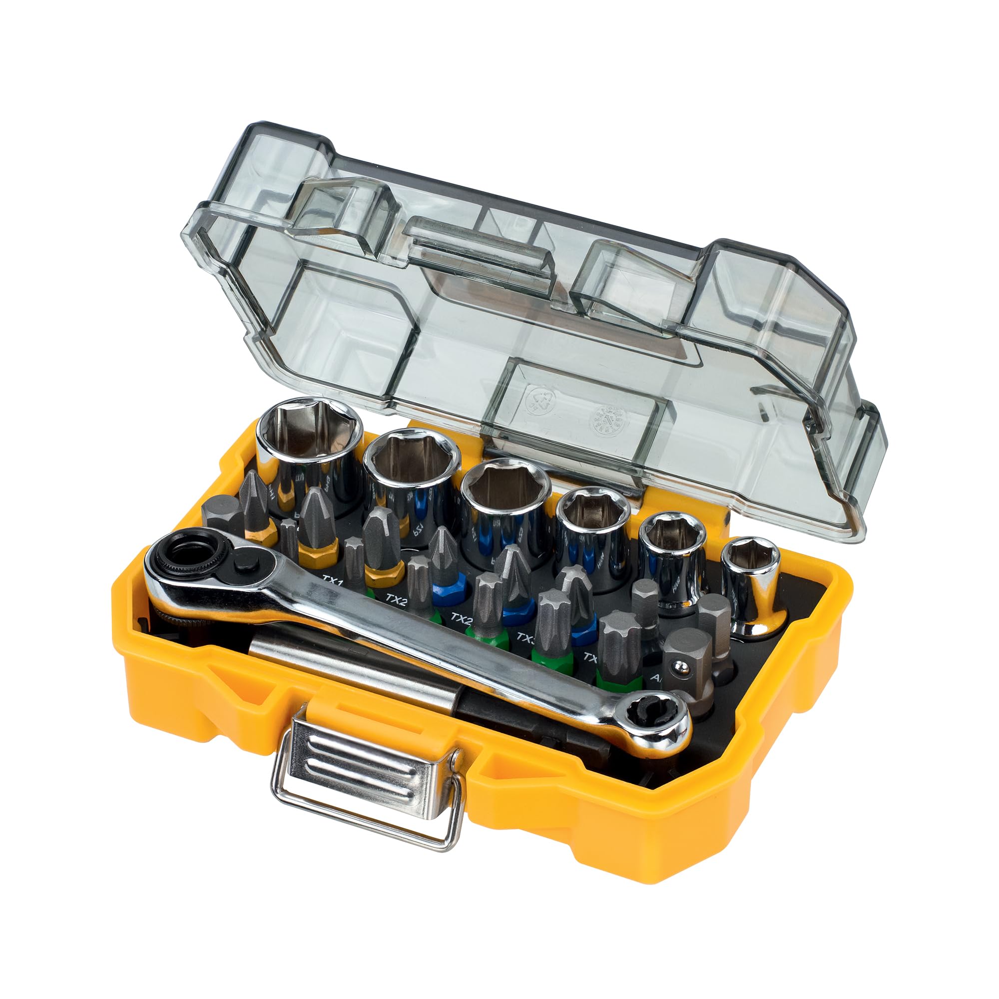 DEWALTExtra Small Tough Case 25mm Socket & Screwdriving Set (24 pc.), DT71516-QZ