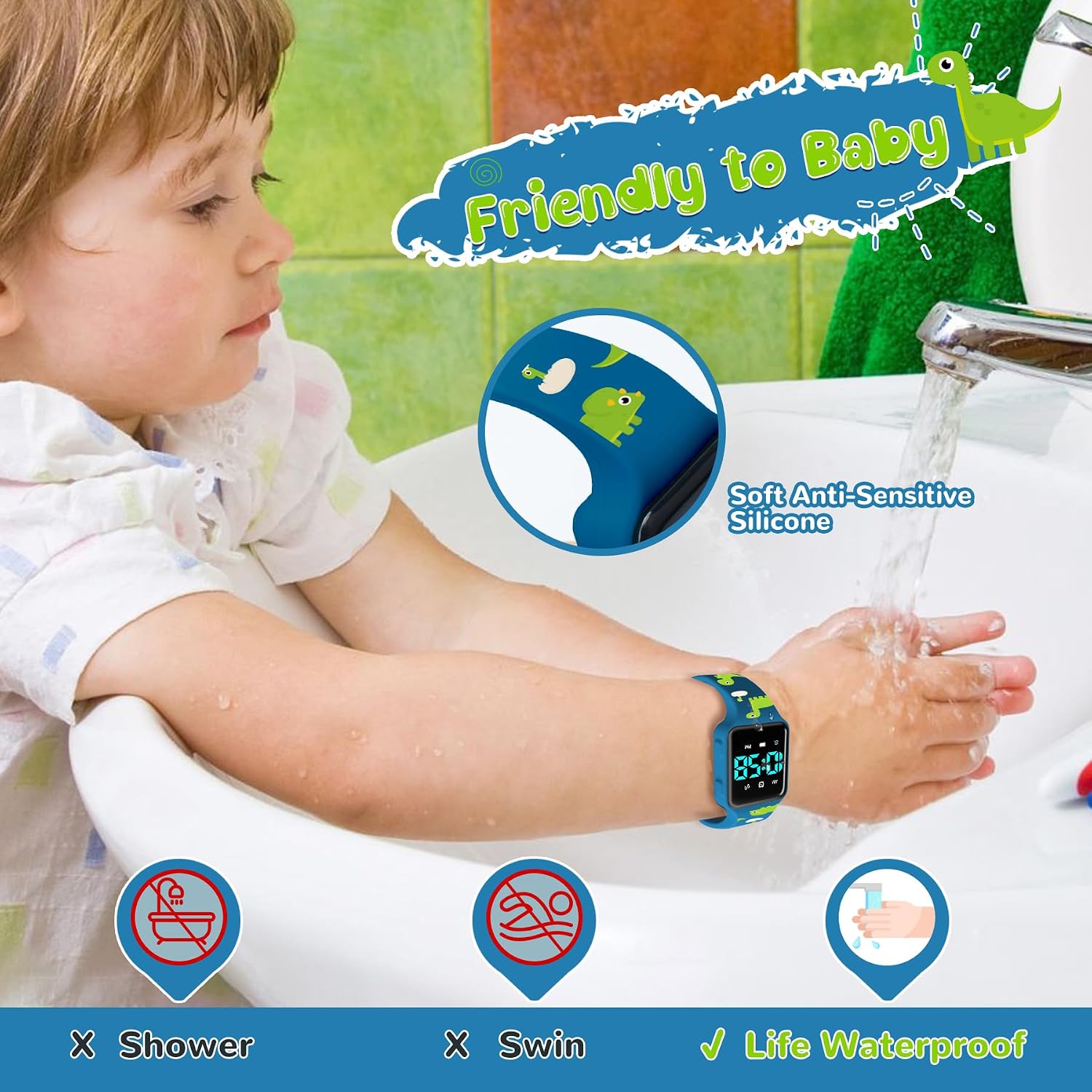 BEN NEVIS Potty Training Watch, Digital Toddler Watch with Countdown/Music/Alarm Clocks/Vibration Reminder and Waterproof, Remind Toddler to Go to The Toilet