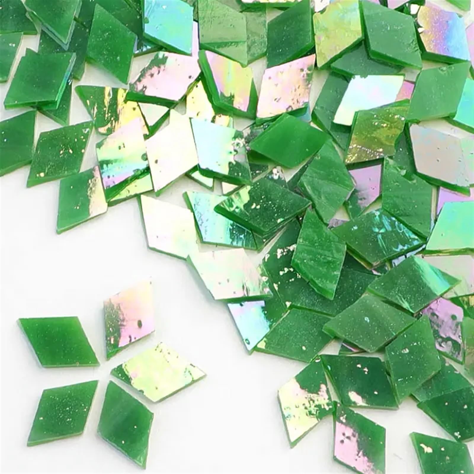 Mtadsbkfp 6 Mixed Colour Stained Glass Mosaic Tiles, Clear Glass Ceramic Mosaic Tiles Diy Kit Multicolor 1Cm 50G(6)