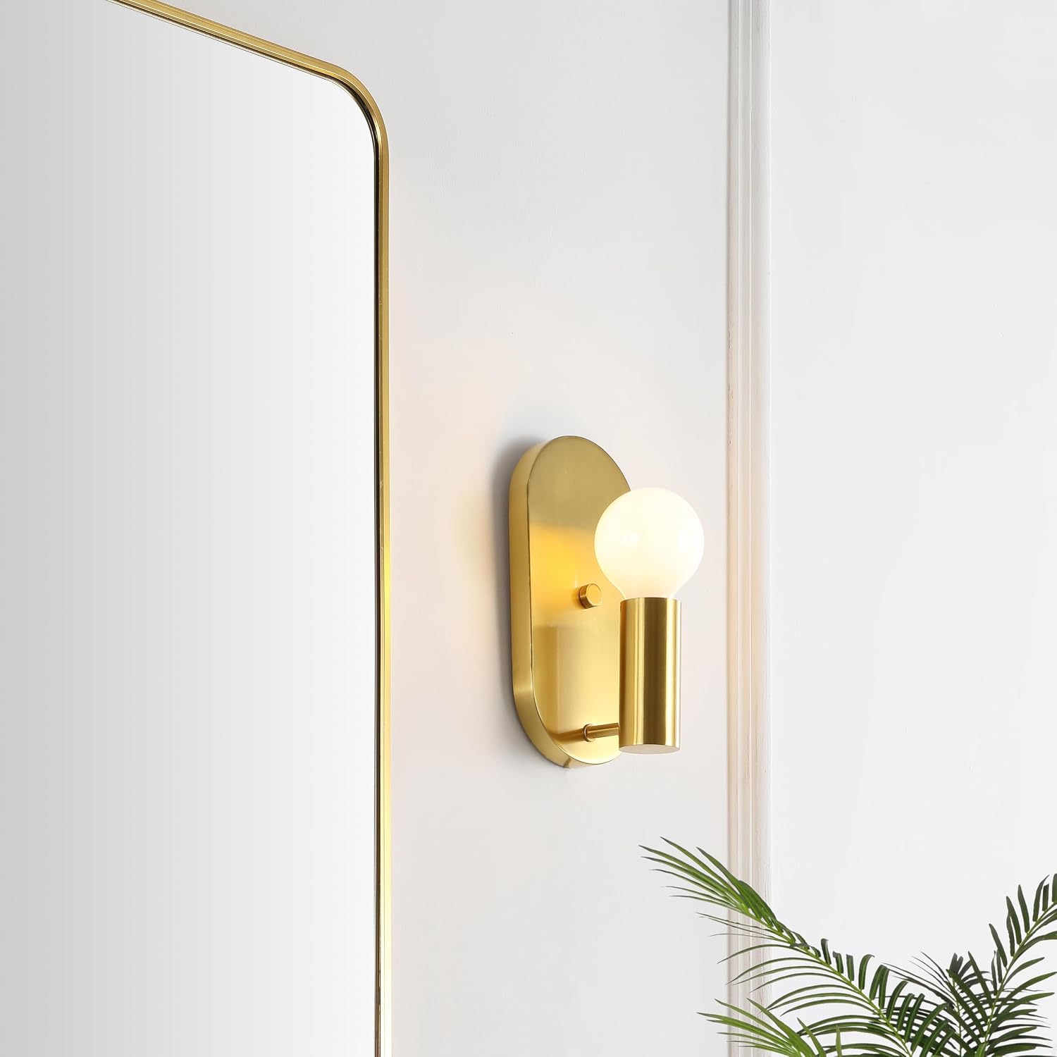 SAFAVIEH Lighting Collection Irima Contemporary Brass Wall Sconce Set of 2