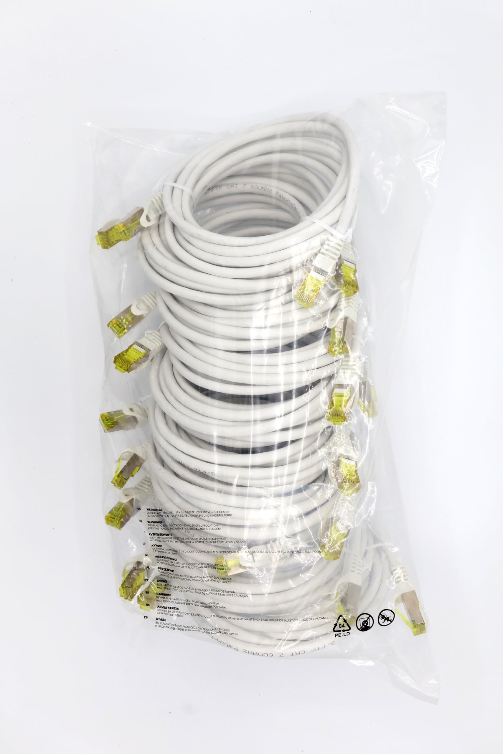 1aTTack.de Cat.7 network cable 0.5 m black pack of 5 Cat7 Ethernet cable network LAN cable raw cable 10 Gb s SFTP PIMF LSZH set patch cable with Rj 45 plug Cat.6a — view 79