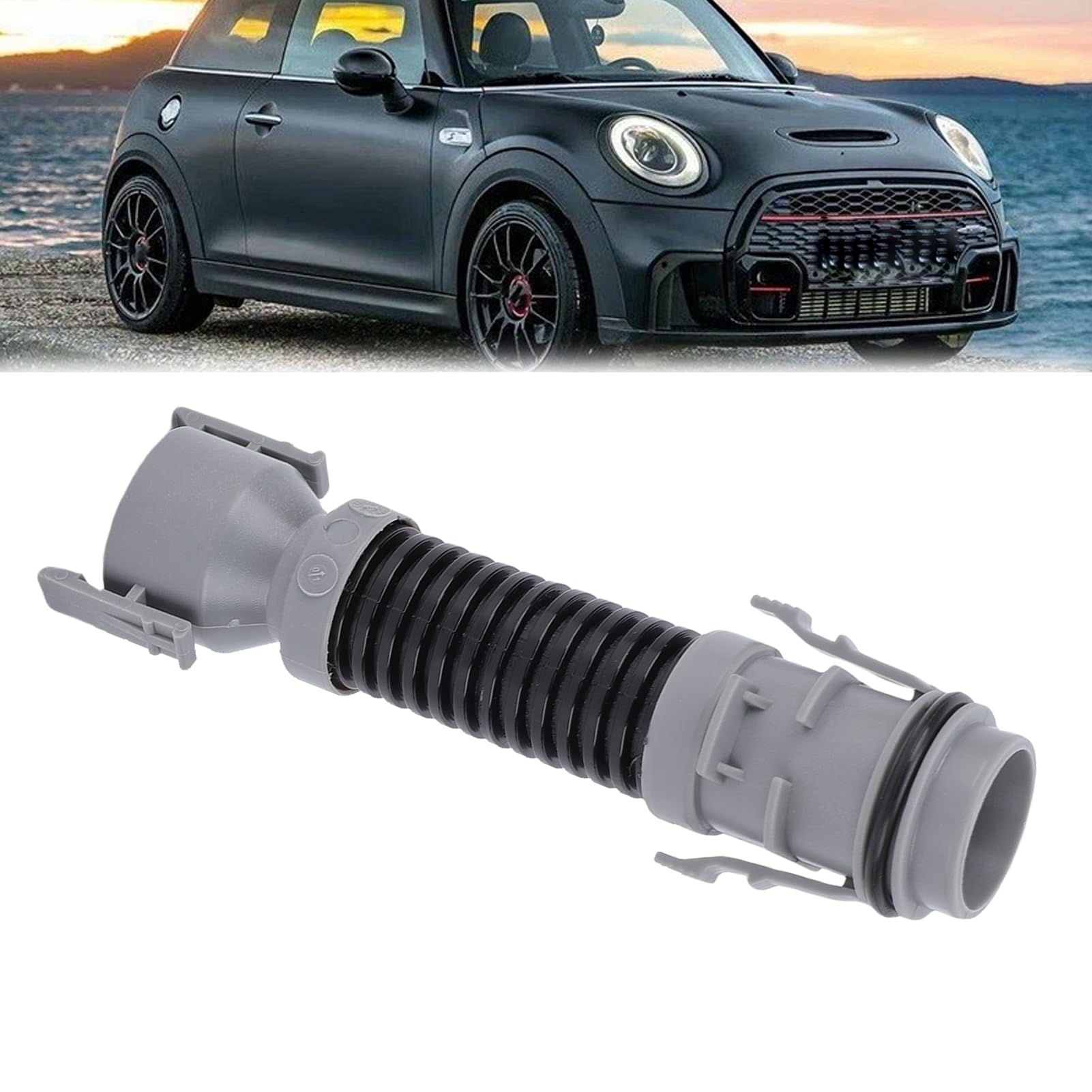 SIXRUN 13718513538, Copertura per Bilanciere Tubo di Pausa con Aspirazione Dell'aria con Precisione e Installazione Facile per Mini N47N, D R56 2010-2014 e Altro Ancora
