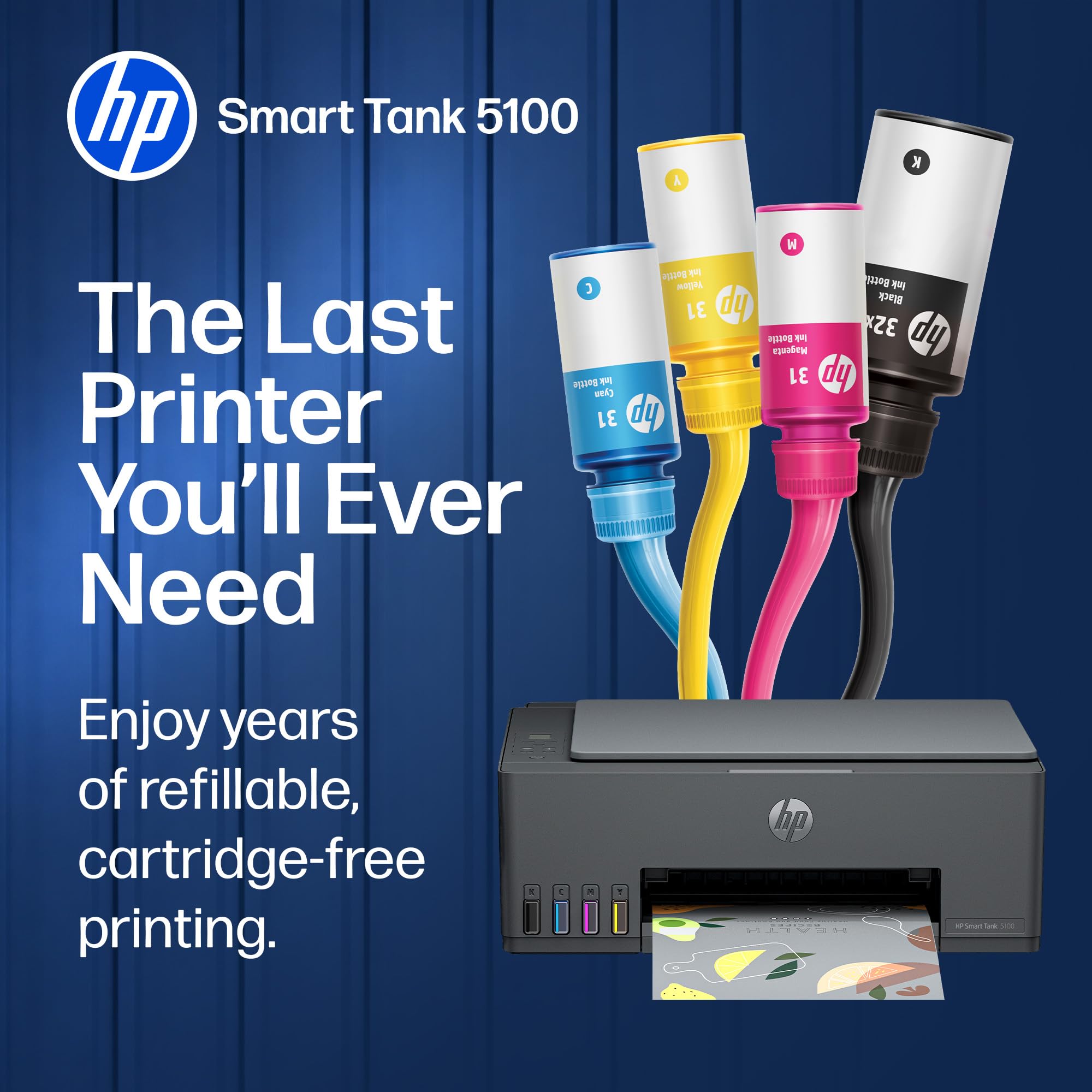 HP Smart Tank 5100 Printer - 3 Years Ink Included -12 HP Smart Tank 5100 Printer - 3 Years Ink Included -12