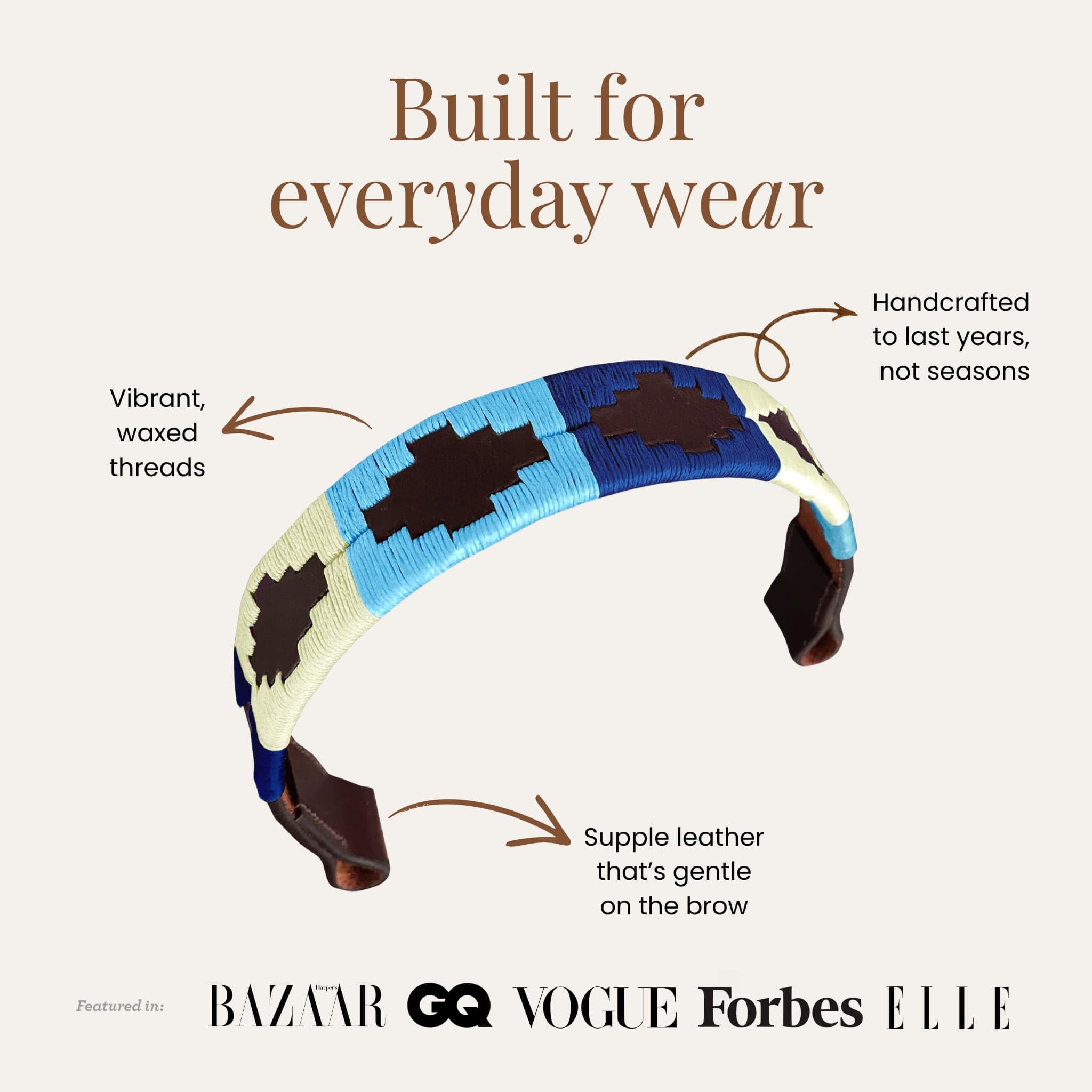 CARLOS DIAZ Designer Bridle Bande en Cuir Véritable Ciré Brodé pour Cheval (Plein (Cheval) 16 Pouces)