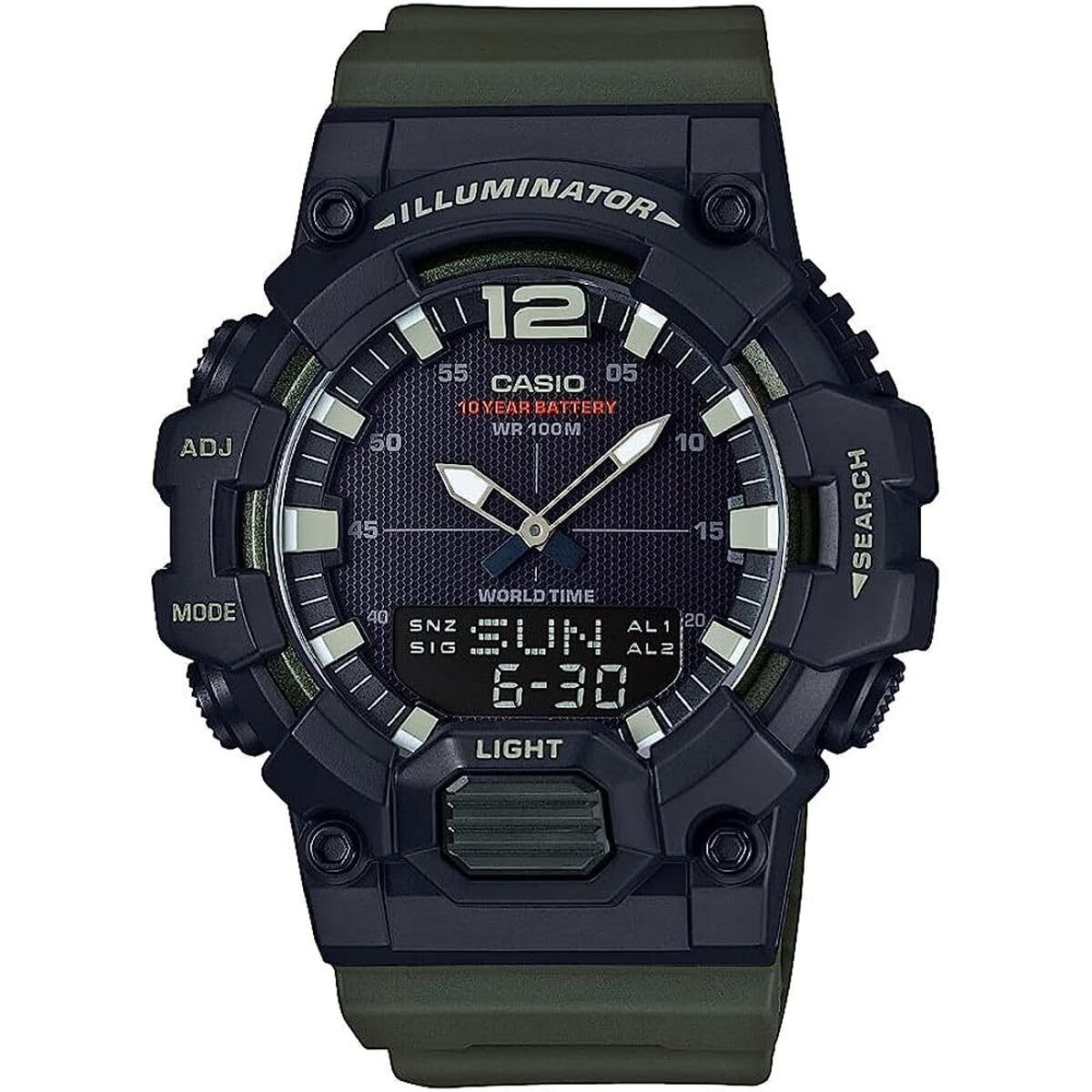 Casio HDC-700-1AVCF Montre Classique à Quartz analogique et numérique pour Homme Noir