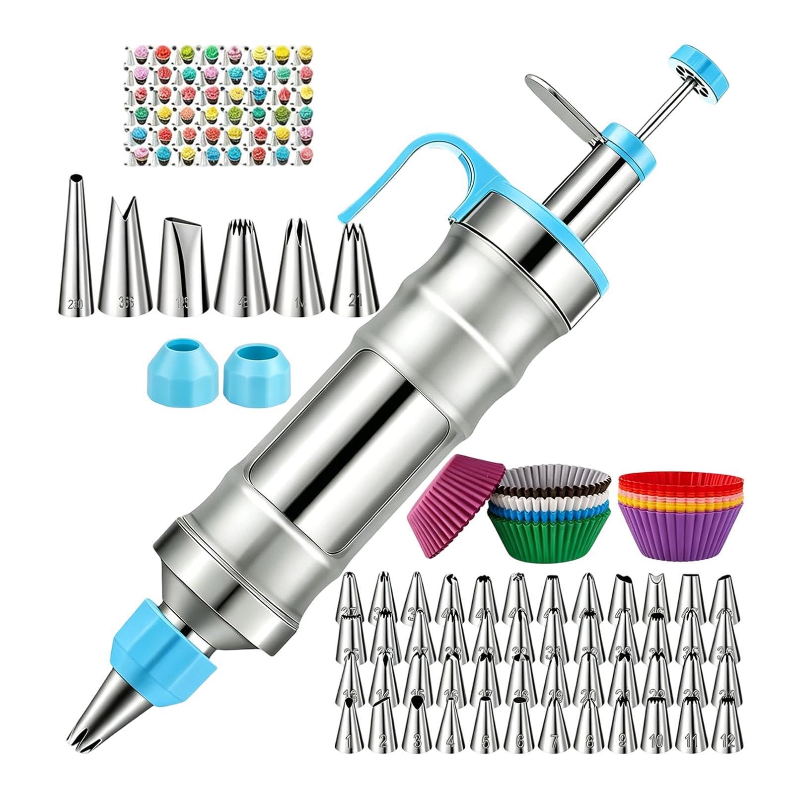 Kit Manga Pastelera para Glaseado Dispensador de Relleno Crema para | Herramienta Dispensadora de Crema para Postres, Tartas, Galletas, Chocolate, , Cumpleaños y Días Festivos