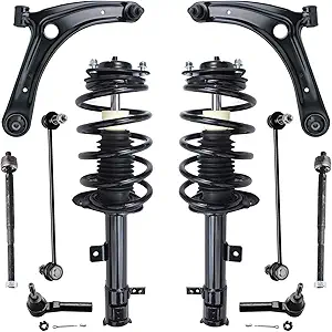Detroit Axle 10‑Piece Front Suspension Kit with Struts and Control Arms