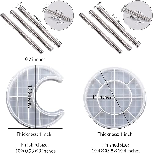 Miniatura 6 de Bandeja de tablero de ajedrez molde de silicona,Molde de resina de luna,Caja de almacenamiento de joyería Moldes epoxi de cristal para bricolaje