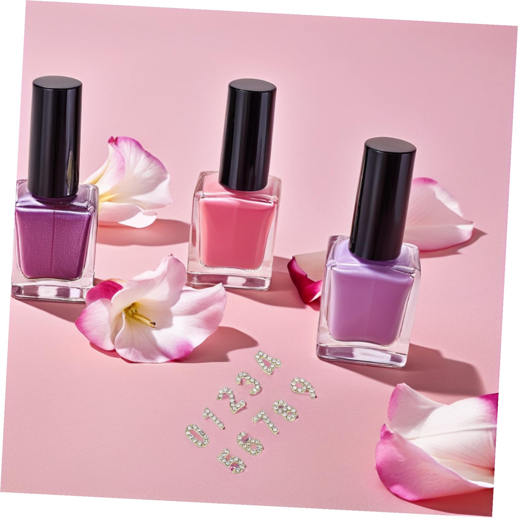 Hemobllo 100 Pezzi Charms Numerici per Unghie in Ferro con Cristalli Flatback Gioielli Nail Art Brillanti per Decorazioni Manicure Fai da Te e Occasioni Speciali