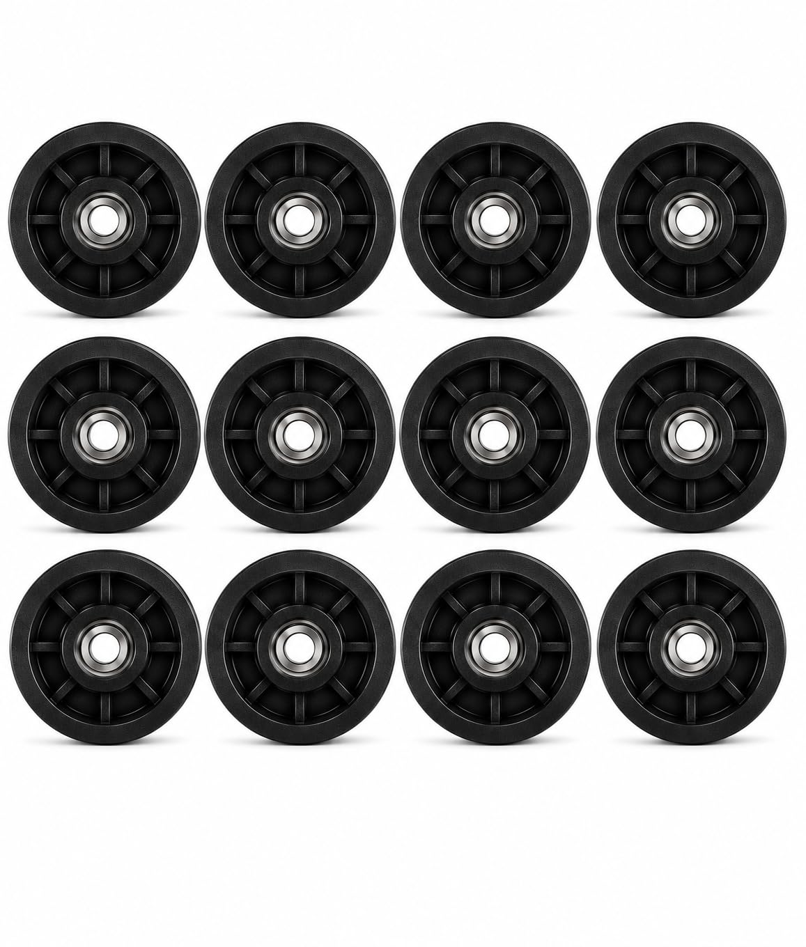 Gym Pulley Wheel 4 Inch (100MM) with Sealed Bearing | Heavy Duty Nylon Cable Pulley Roller for Gym Equipment, LAT Pulldown Machine, Functional Trainer & Home Gym Cable Systems (Pack of 12)-image-46