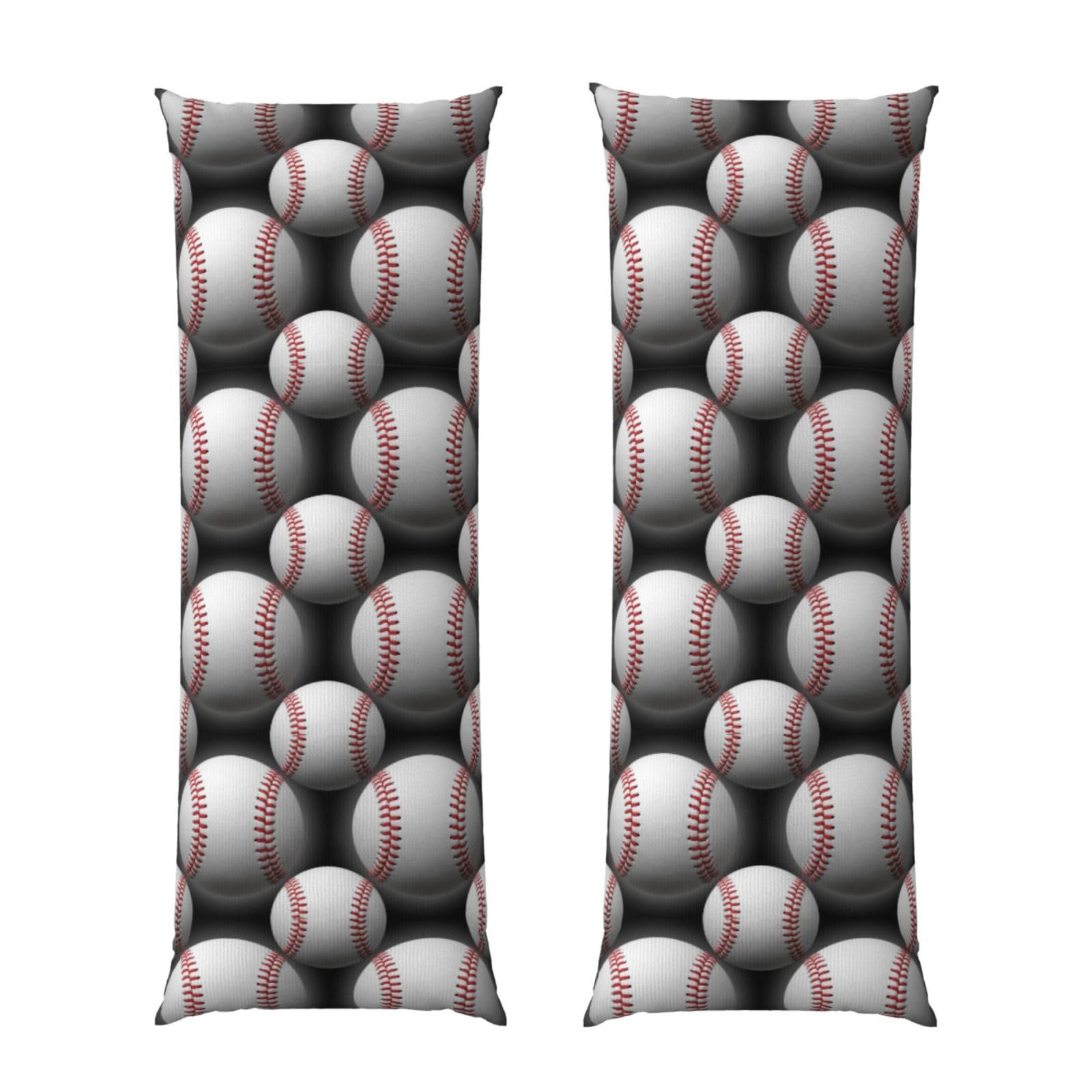 Body Pillowcase 20x60 Sport Baseball, Cozy Plush Velvet Pillow Cover with Hidden Zipper, Soft Cushion Case for Bedroom Sofa Home Decor