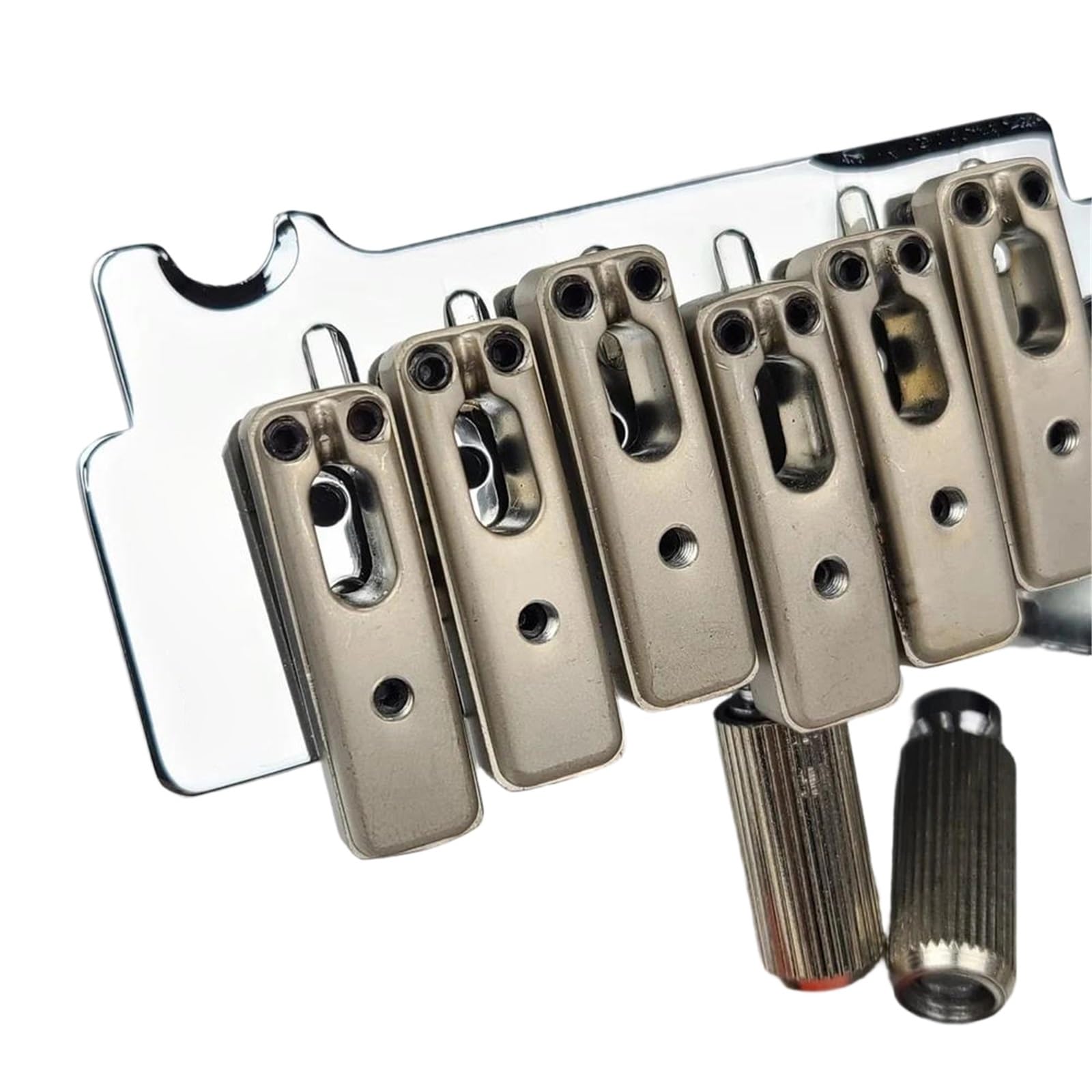 Mostek Gitarowy 2 Punktowy Mostek Double Swing Do Gitary Elektrycznej Tremolo Chromowany Srebrny