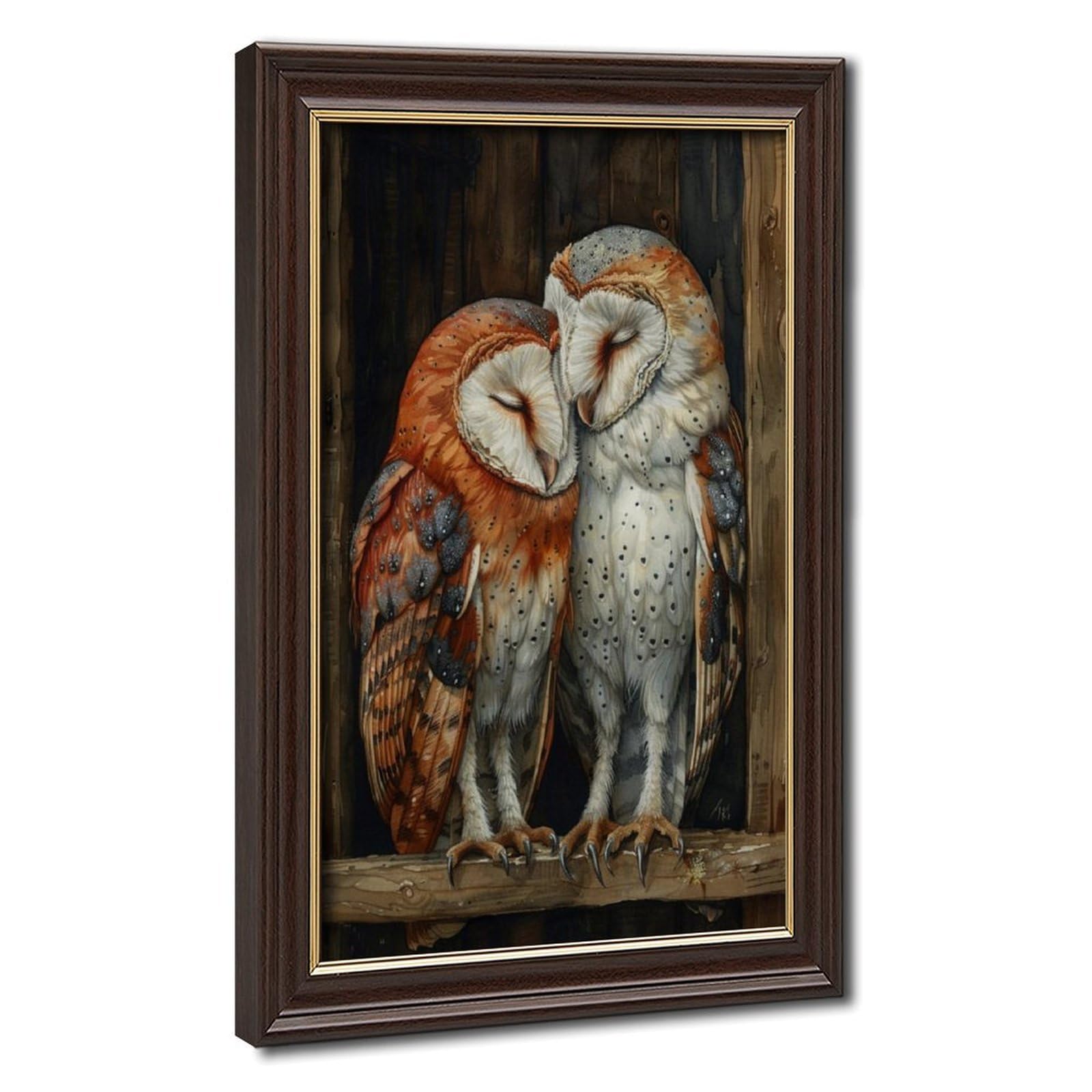 Bareronor Owl Poster Canvas Poster Bedroom Decor Landscape Office Room Decor Gift 24" L X 36" W