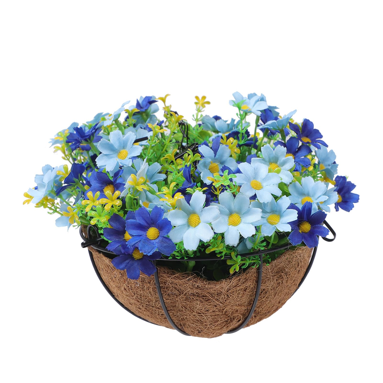 Panier suspendu decoration interieure avec support fer et jardiniere fibre naturelle