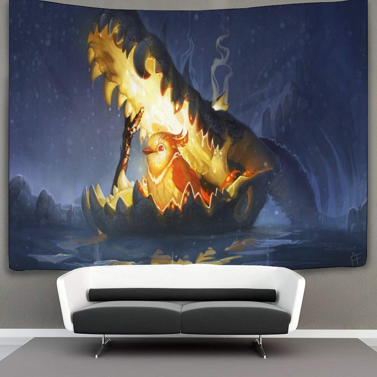 kaiyun Fantasy Firebird Tapestry Holidays Tapestries 3D Wall Hanging Home Decorations for Room 130cmx150cm