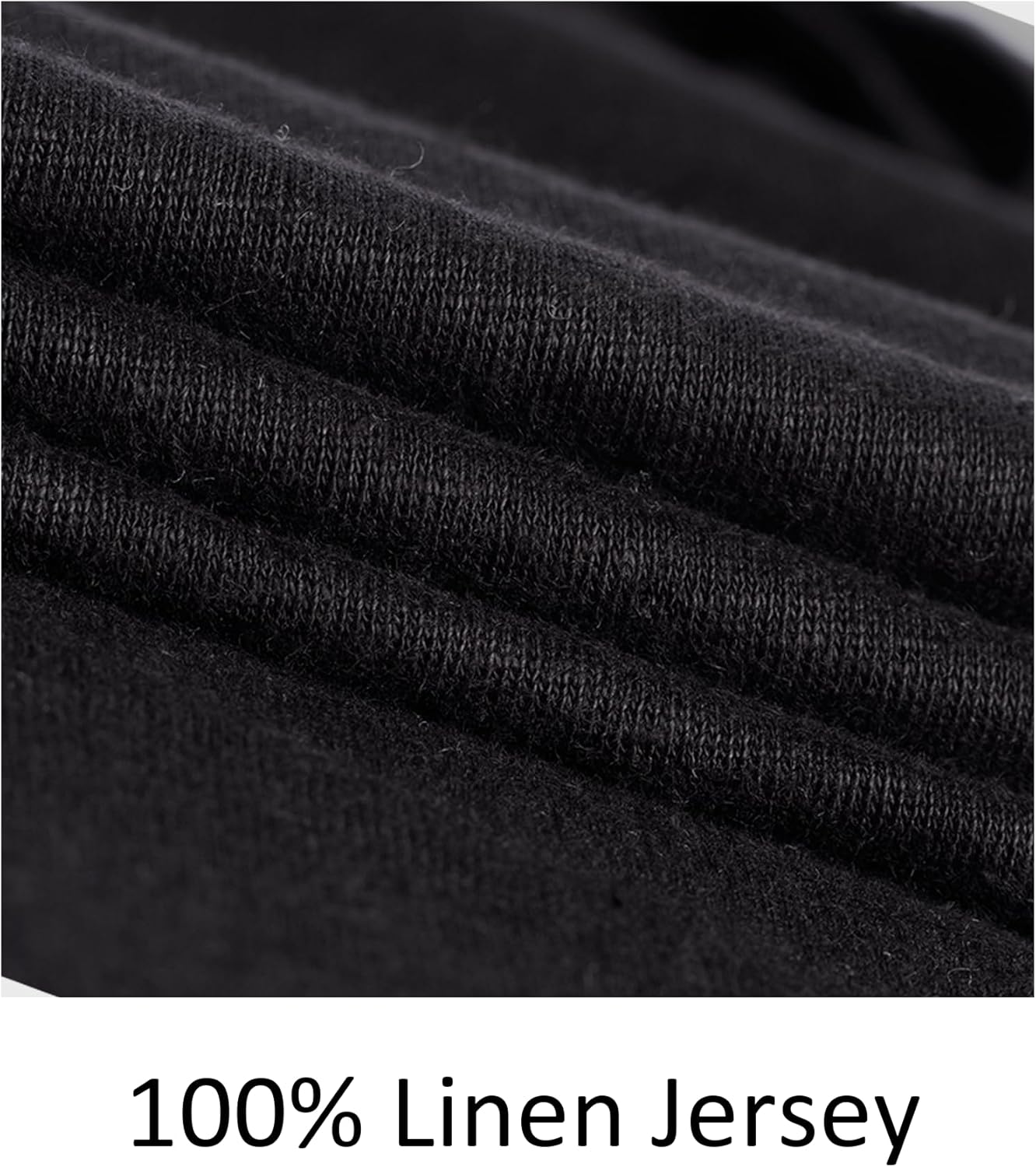 100% Linen Jersey T-Shirt for Men and Women Lightweight Short Sleeve Crew Neck Top Unisex Relaxed Fit Casual Tee