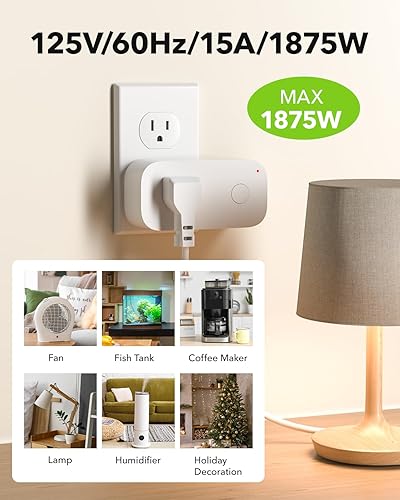 Vista 17 de BN-LINK Mini interruptor de toma de corriente inalámbrico con control remoto para electrodomésticos, interruptor de luz remoto inalámbrico