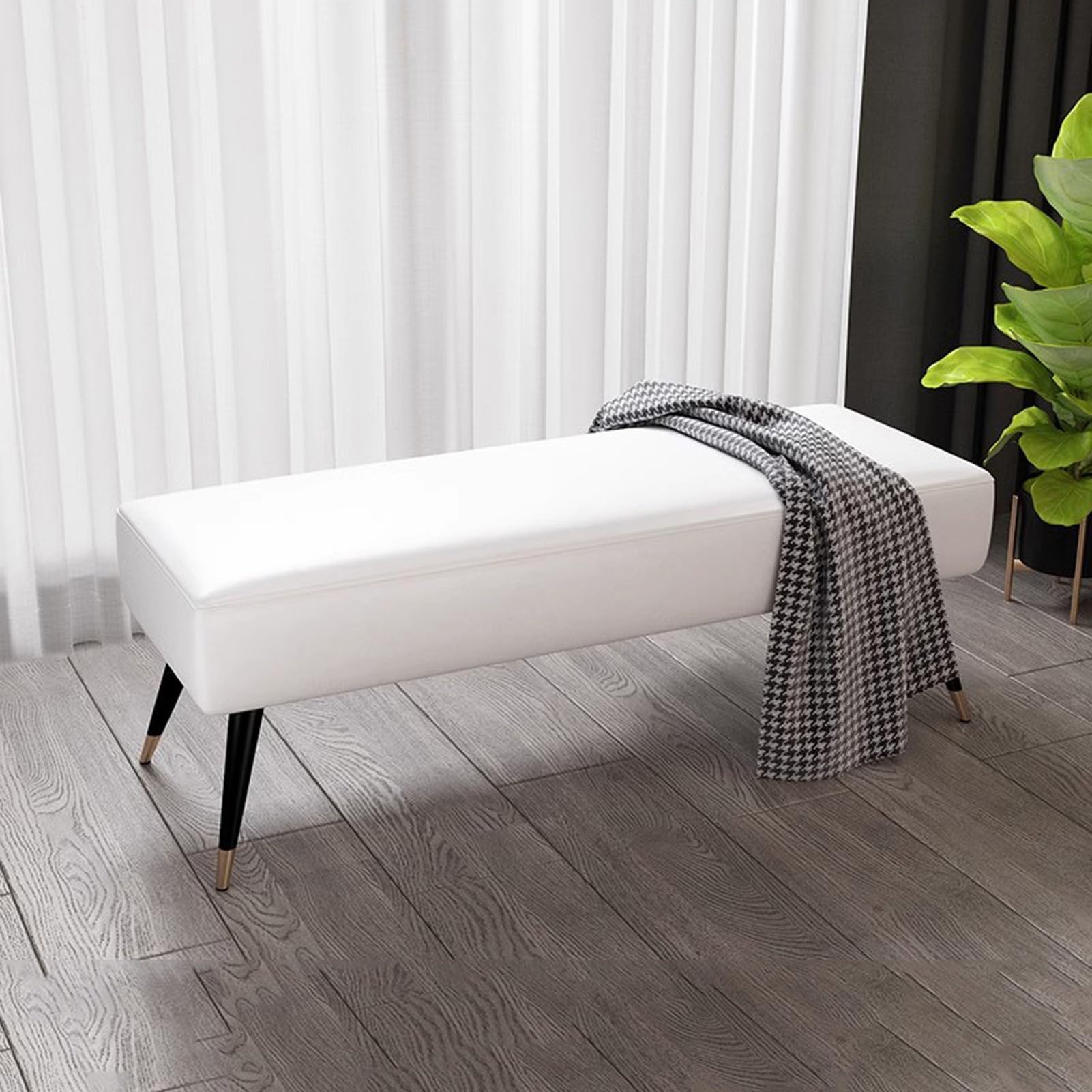 Banc d'entrée avec coussin rembourré idéal pour sublimer votre couloir