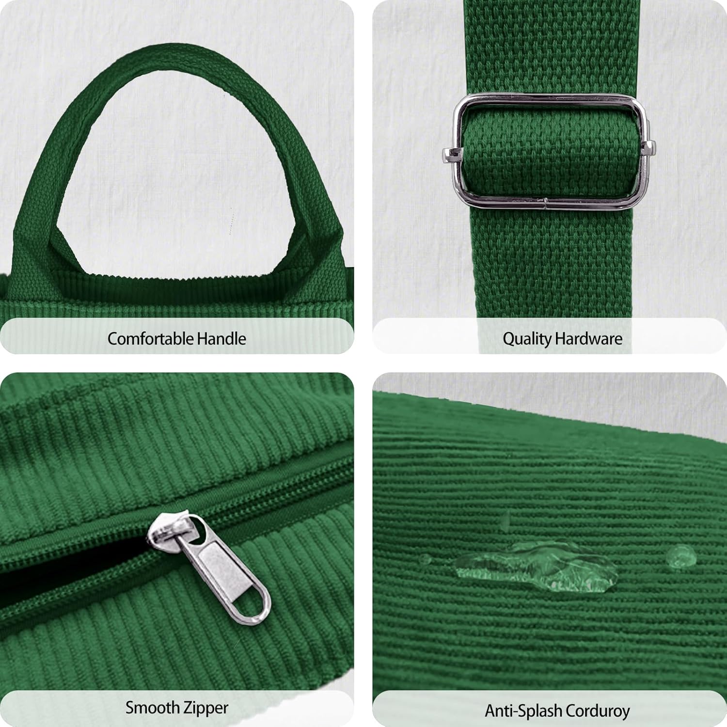 Beurlike Corduroy Tote Bag for Women Large Crossbody Hobo Bags Casual Messenger Shoulder Handbag for Shopping Work - Image 4