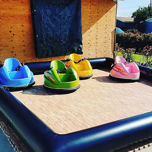 Miniatura 10 de Parachoques inflable para auto de carreras adecuado para que los niños jueguen, solo tubo, parte inferior no incluida (negro, 13 x 13 pies)