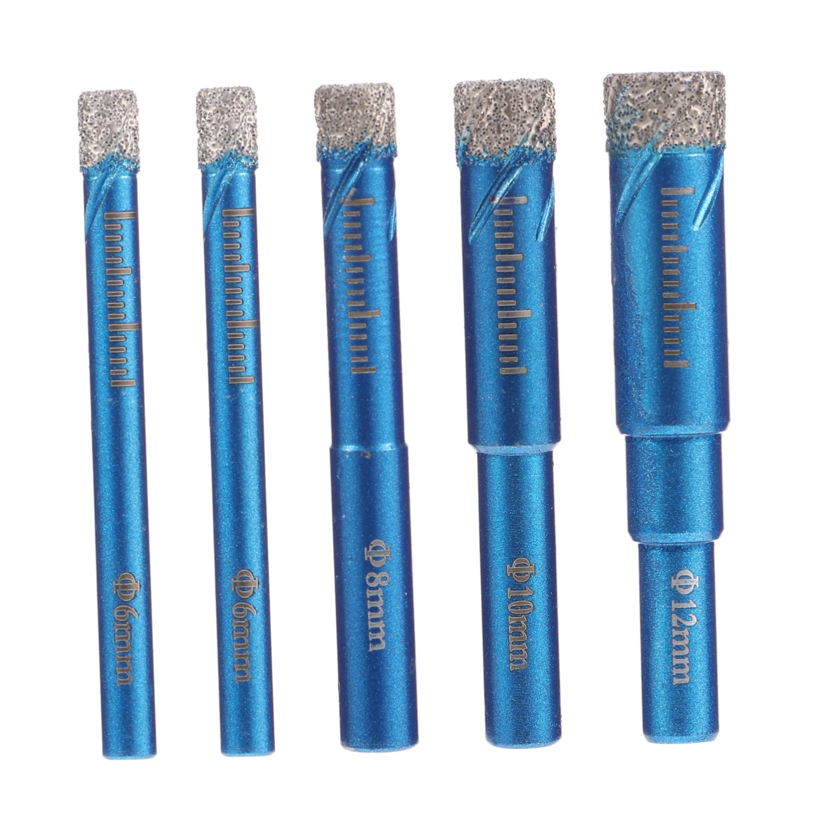 HOUDERCO 5Pcs Hollow Core Drill Bits Dry Diamond Drill Bit Kit for Porcelain Ceramic Granite Marble Efficient Lightweight Durable for Easy Drilling of Tiles