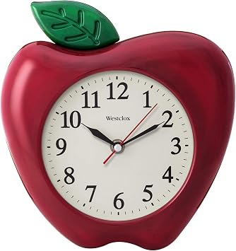 Westclox 10 3-Dimensional Apple Wall Clock- Model #38038A