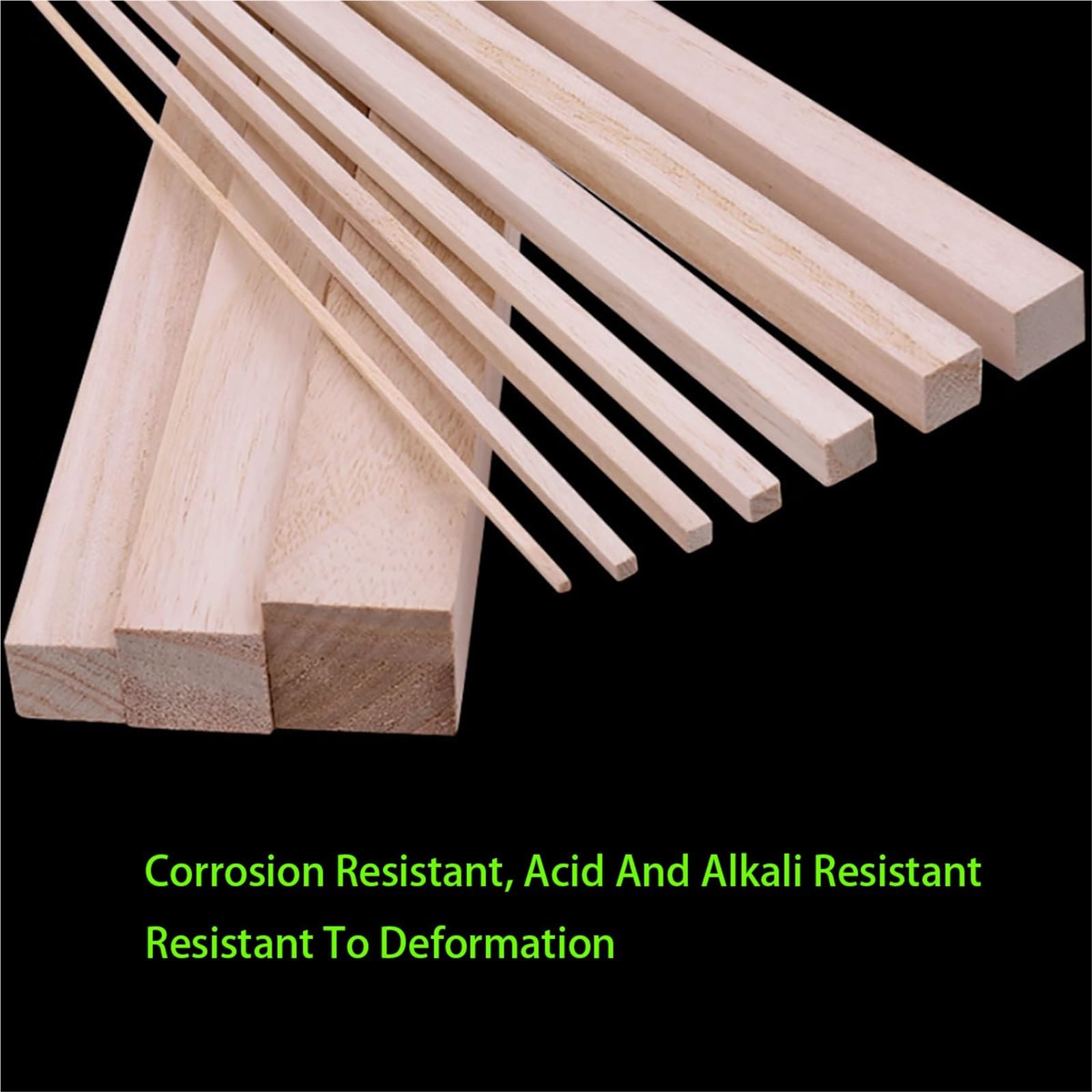 Batonnet En Bois Bâton Carré En Bois De Balsa, Fabrication De Modèles, 8x8mm, Longueur 50/80/100/130/150mm(80cmX8x8mm 10pcs)