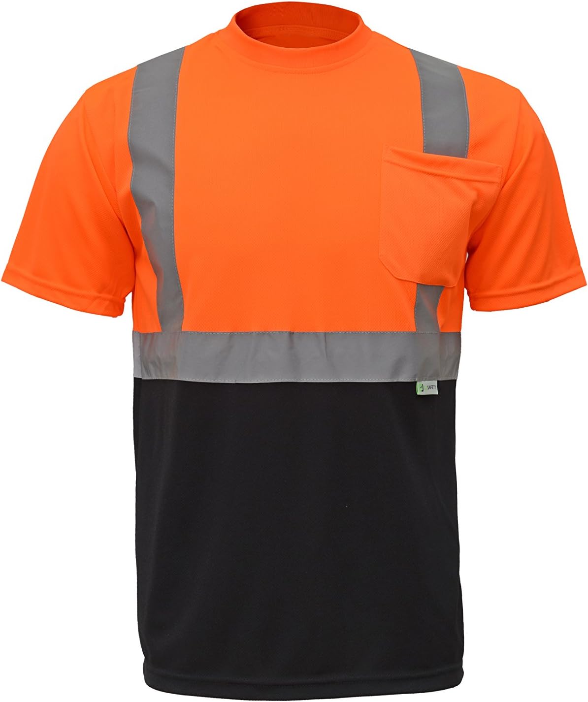 CJ Safety (New Sizes) CJHVTS2003 ANSI Class 2 High Vis Short Sleeve Black Bottom Safety Shirt Moisture Wicking Mesh (Extra Large, Green) : Tools & Home Improvement
