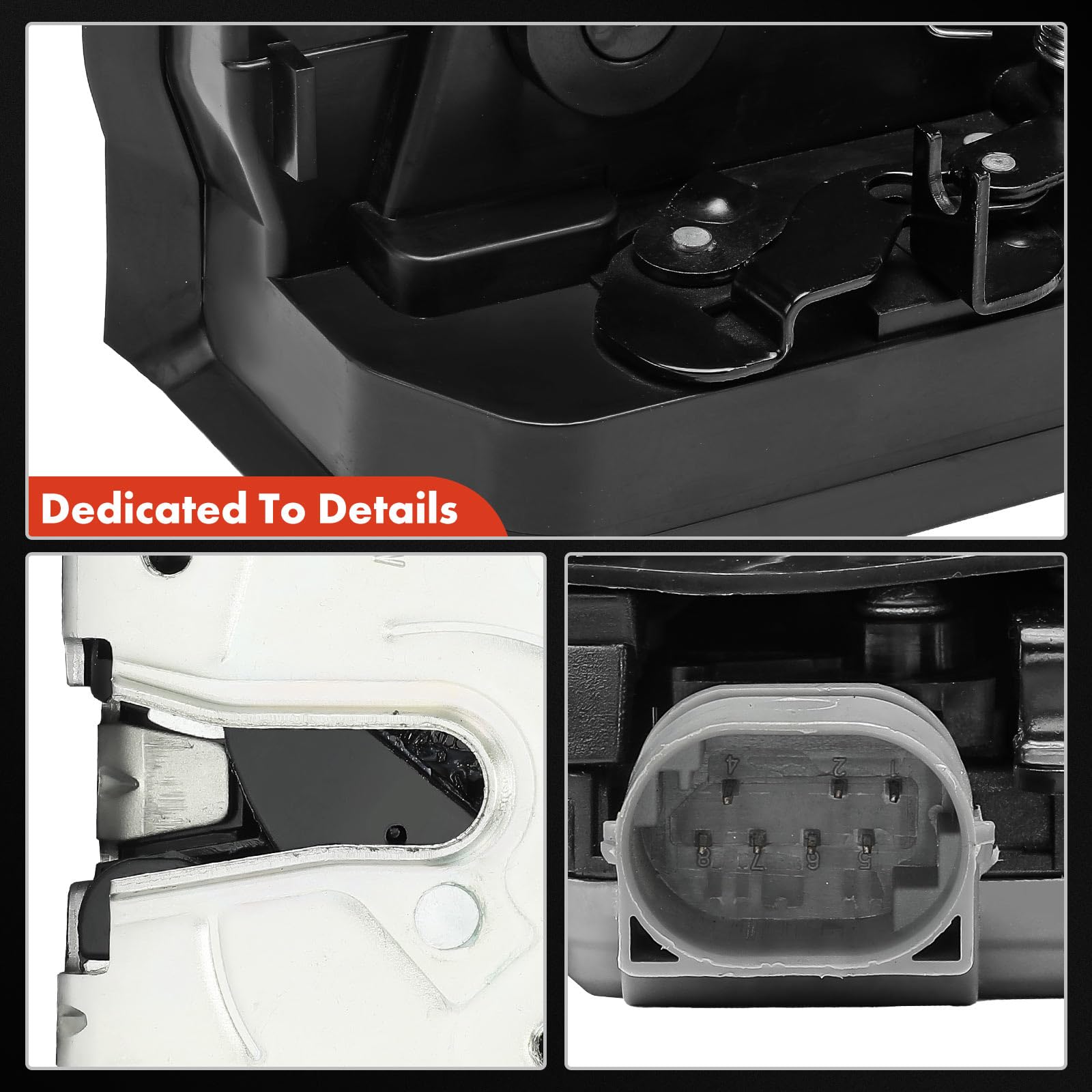 Frankberg Cerradura de puerta, motor de ajuste trasero derecho, 7 pines, compatible con X5 E53 3.0d 3.0i 4.4i 4.6is 4.8is SUV 2000-2006 Replace# 51228402602