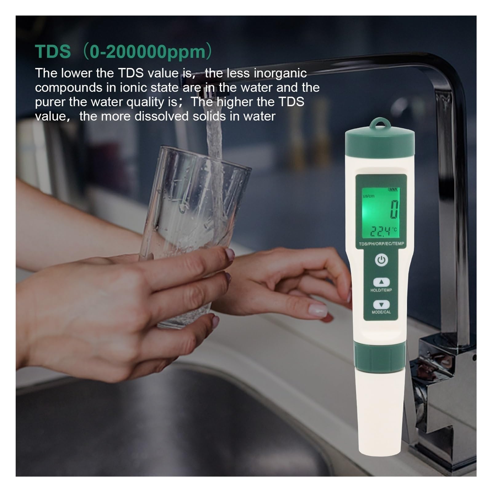 10 W 1 PH/TDS/EC/SALT/TEMP/SG/ORP/H2/żyzna/rezystywność Tester Jakości Wody Do Basenów Akwariów Z Wodą Pitną
