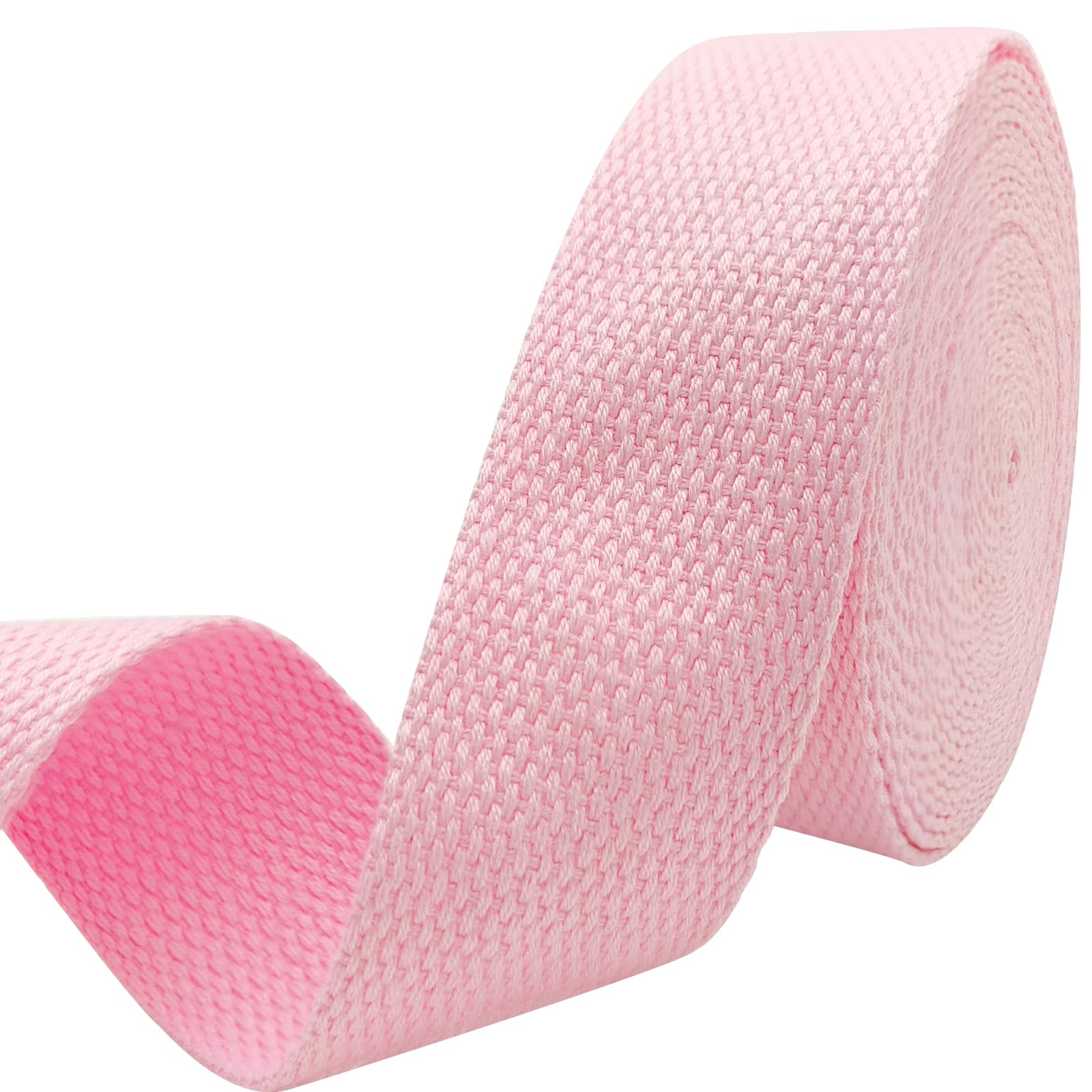 Photo 1 of 1.5 inch Cotton Webbing Braid Handles Bag Strap 15ft High Density Webbing Plain Weave Straps for Cloth Tote Bag, Pet Collars, DIY Projects, Crafts, Outdoor Accessories (Pink 5134)