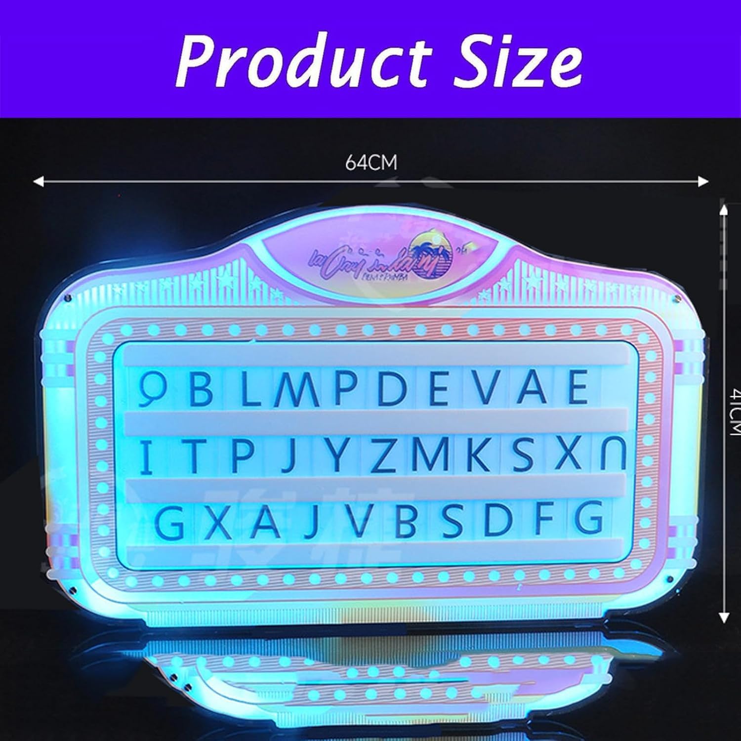 Presentador de botellas LED, letrero de servicio de botellas, visualización de mensajes iluminados con tablero de letras y logotipo