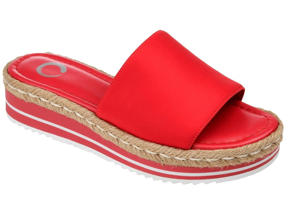 Journee Collection Comfort Foam Rosey Sandal Women's Shoes Red : 11 M, Textile